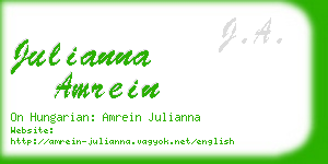 julianna amrein business card